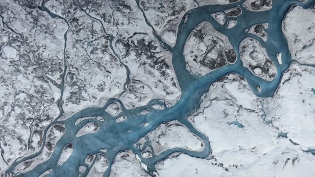 Greenland ice melt rivers
