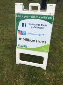 Mississauga sign for tree planting