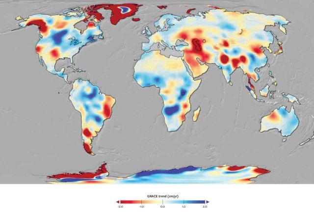 GRACE Map of water trend