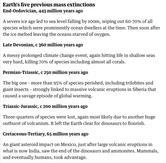 Mass Extinctions—Not Just a Thing of the Past… – The Meaning of Water